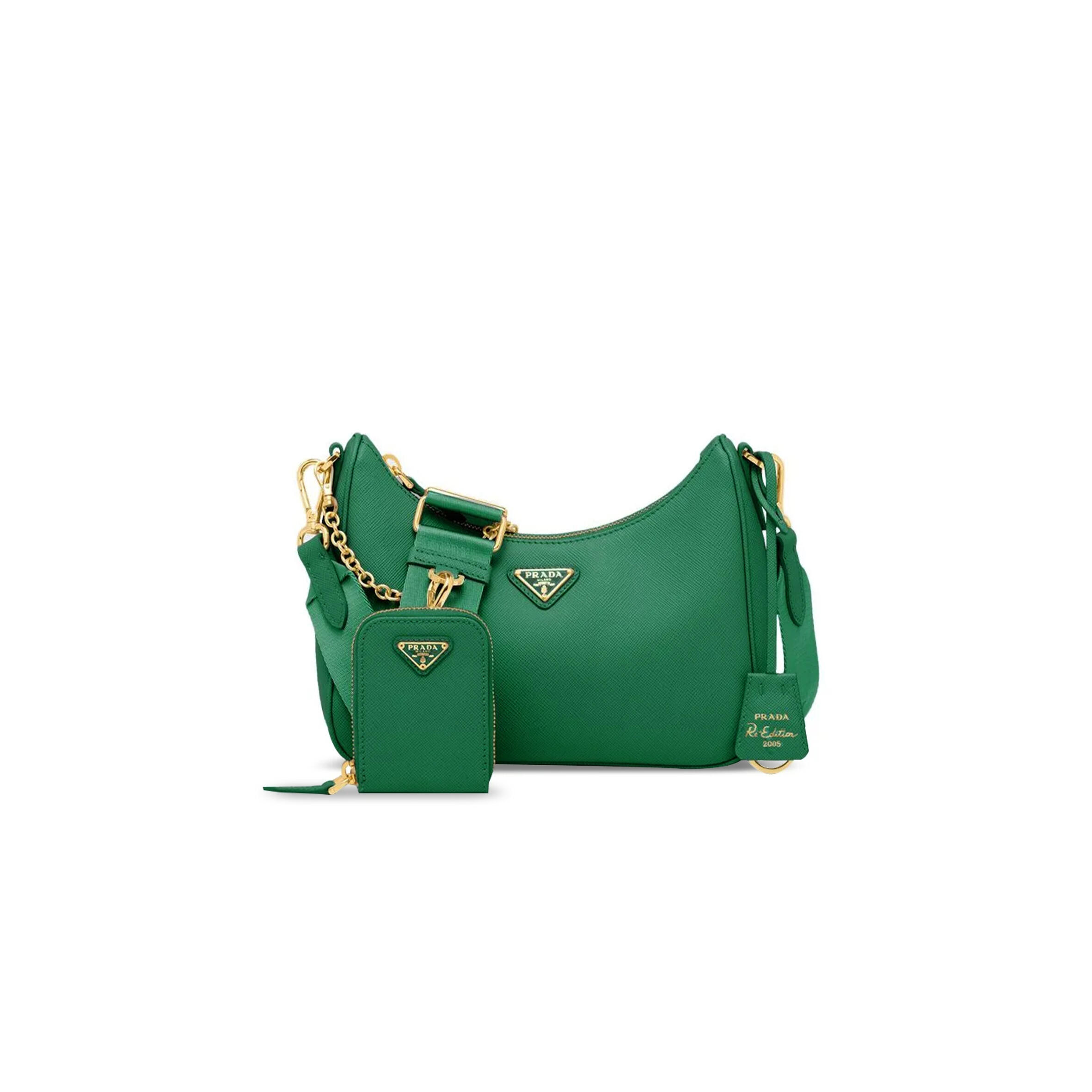 PRADA RE-EDITION 2005 SAFFIANO LEATHER BAG 1BH204 (22*18*6cm)